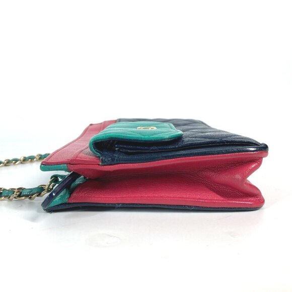 CHANEL Pink Caviar Leather Logo Pochette Shoulder Bag - Picture 4 of 14